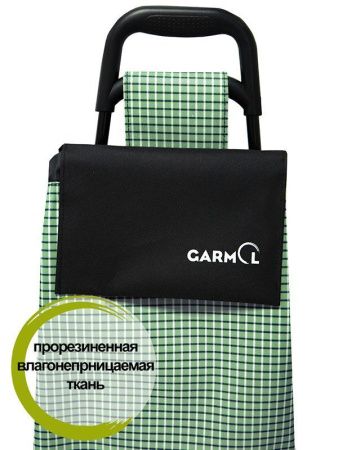Тележка с сумкой CUADRO POLIESTER шасси BASIC (10BS)  (10BS CP C-SURT 17 зеленый с мелкую клетку)